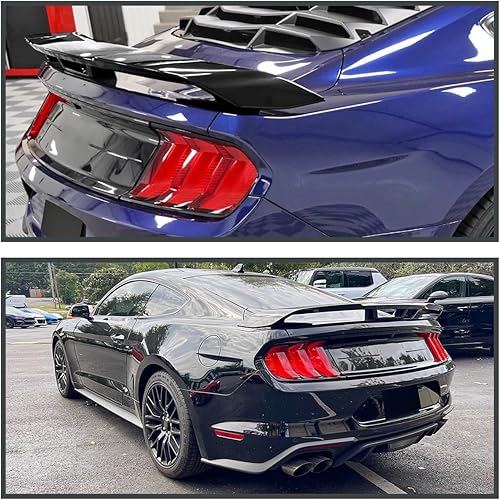 Miniatura 2 de Spec-D Tuning Alerón trasero de maletero ABS estilo GT500 negro brillante para modelos Ford Mustang 2015-2022