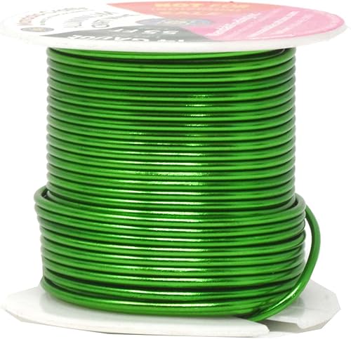 Vista 427 de Mandala Crafts Alambre de aluminio anodizado de calibre 8 para hacer joyas, alambre neutro flexible de color de 128 pies, flexible y flexible