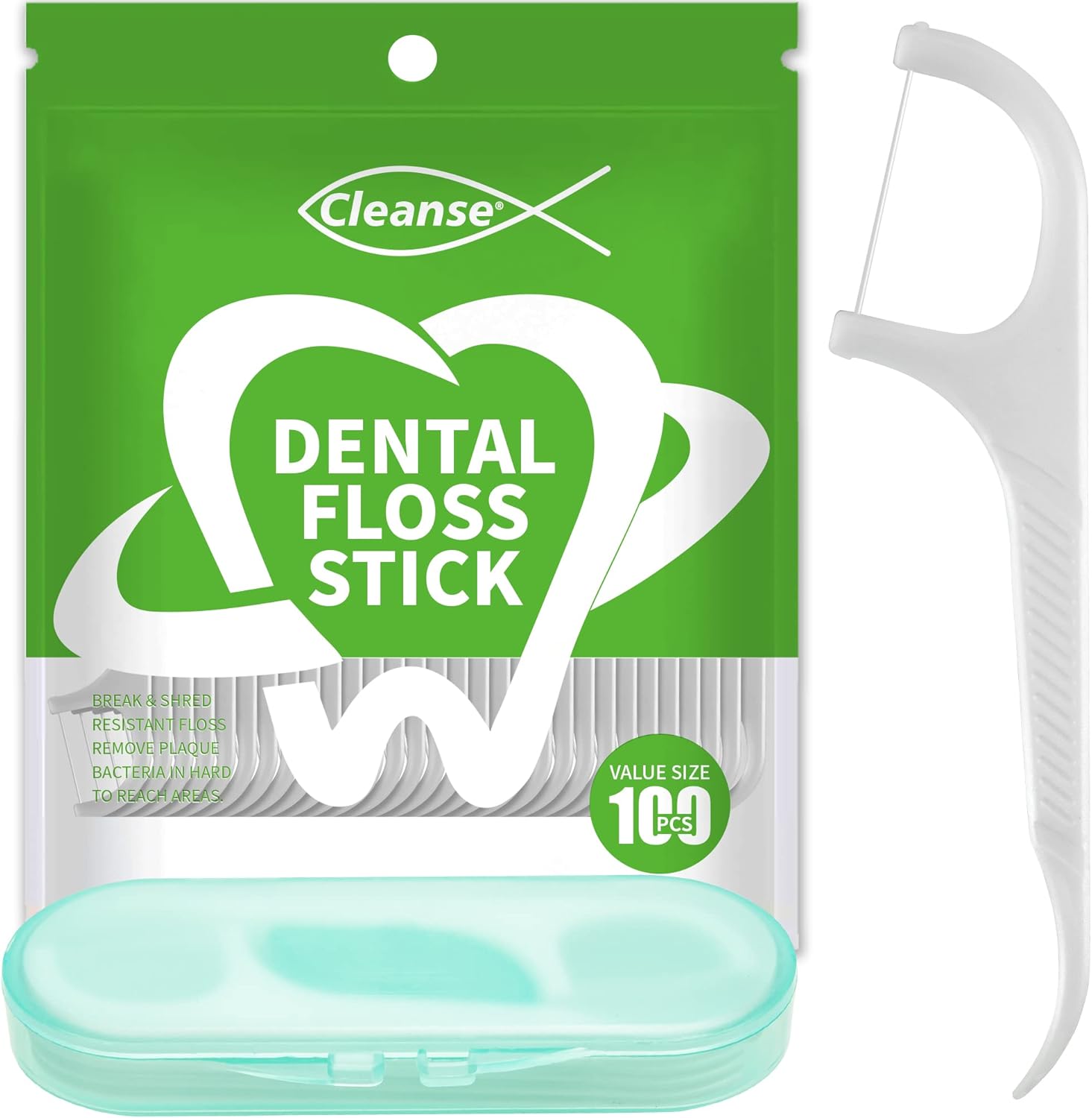 Dental Floss Picks for Teeth. Triple Clean Advanced Clean Tooth Picks