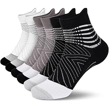 IRAMY Compression Ankle Support Socks Women - Wicking, Cushioned Athletic, Plantar Fasciitis Relief 2/3/6 Pairs