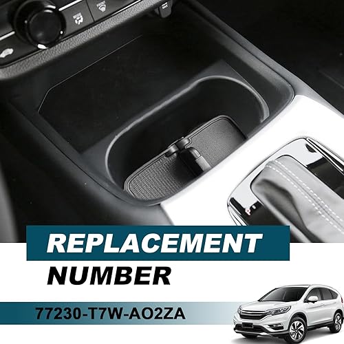Miniatura 6 de 1 soporte para vasos compatible con Honda HRV HR-V 2018 2017 2016, repuesto para número de pieza 77230-T7W-A02ZA (negro)