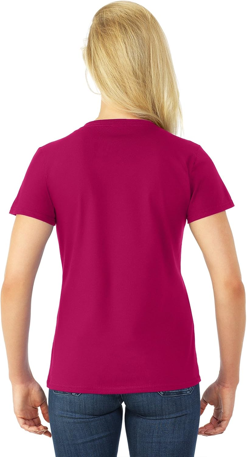 Fruit of the Loom Womens HD Cotton Short Sleeve V-Neck T-Shirt, XL, J Navy - Image 3