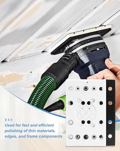 Miniatura 6 de 489252 RTS 400 - Almohadilla de repuesto StickFix de 3.150 in x 5.118 in, suave, 12 agujeros, se adapta a lijadoras de órbita aleatoria festool RTS