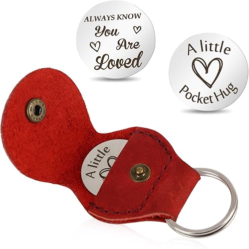 Jack&Chris Pocket Hug Token Long Distance Relationship Keepsake, Double Sided Me