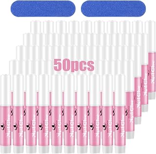 50Pcs Nail Glue for Acrylic Nails Press On Nails Professional Nail Tip Glue Long Lasting Nail Adhesive Glue Super Bond for False Nails Adhesive for Fake NailsTips 0.07oz