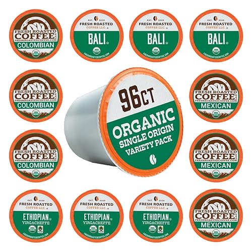 Miniatura 626 de Fresh Roasted Coffee, Peaberry de Tanzania, tostado ligero, Kosher, compatible con K-Cup, 24 cápsulas