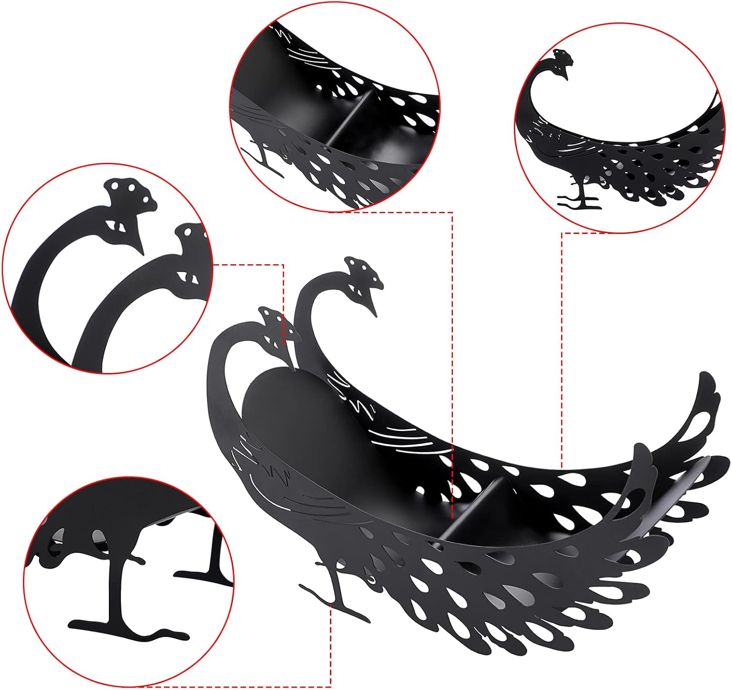 Sumnacon Toilet Paper Holder Freestanding Metal Toilet Paper Storage (Peacock)