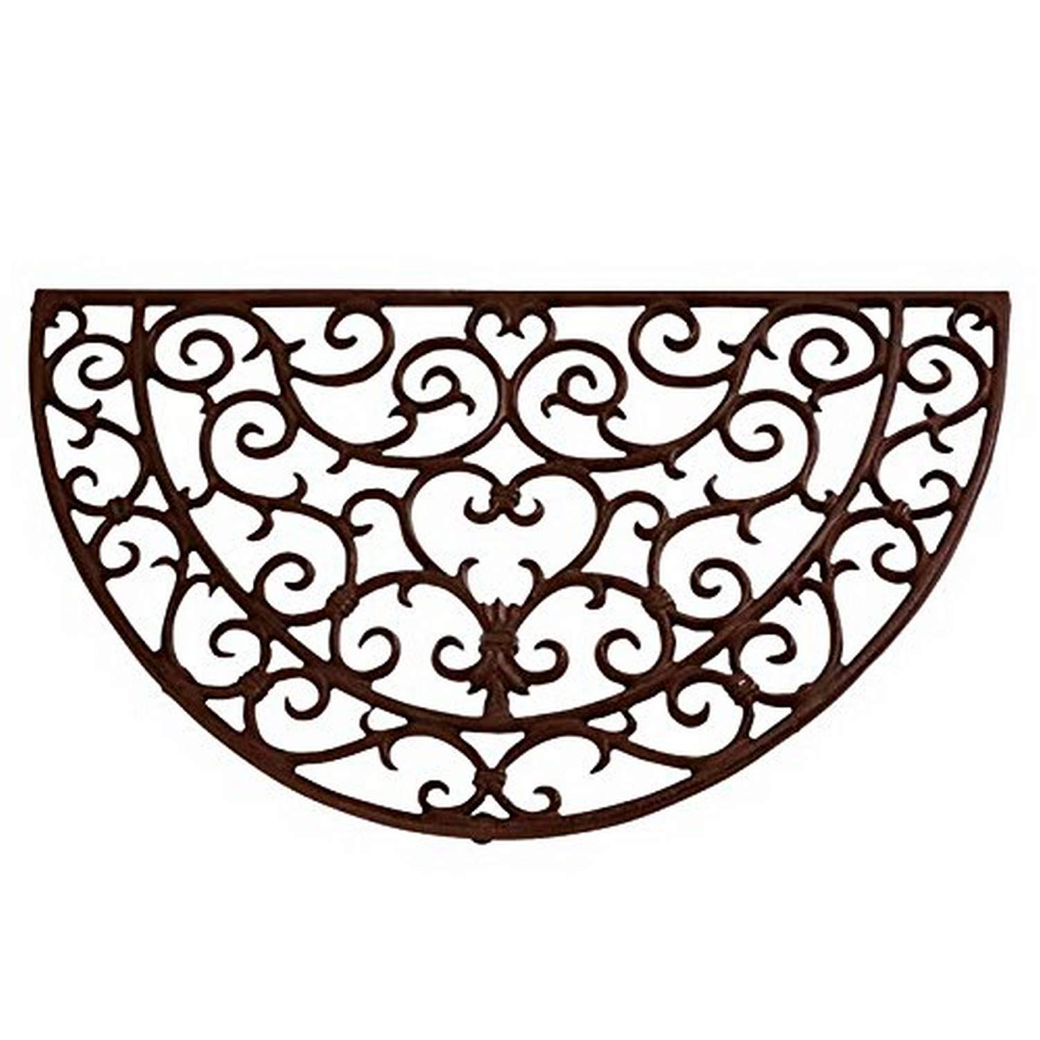 Esschert LH37 Fallen Fruits Half Round Door Mat, Brown, 16.0 in*27.0 in*1.0 in