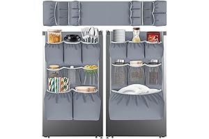 Mini Fridge Dust Cover Organizer with 15 Pockets