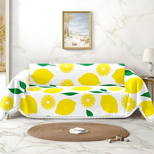 Funda de sofá con estampado de limón, fundas de sofá resistentes a las manchas, protector universal de muebles