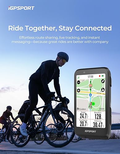 Miniatura 9 de iGPSPORT BiNavi Bike Computer, 3.5 Touch Screen Map Navigation Music Control Climb Tips, Wireless GPS Cycling Computer