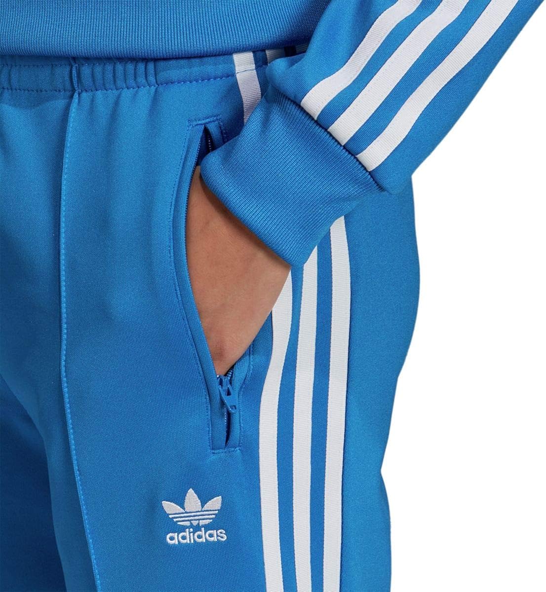 adidas Originals Women's Superstar Track Pant Small Blue Bird