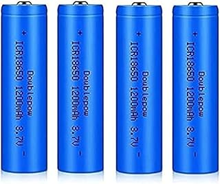 18650 Batteries 3.7 V ICR 1200 MAh Capacity Batteries Lamp Portable Spare Batteries 1200 Cycles Long Life-Lot De 4 Pcs