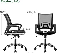 Vista 8 de PayLessHere Juego de escritorio y silla de oficina en casa de 32 pulgadas, escritorio para computadora de 32 pulgadas con silla de oficina
