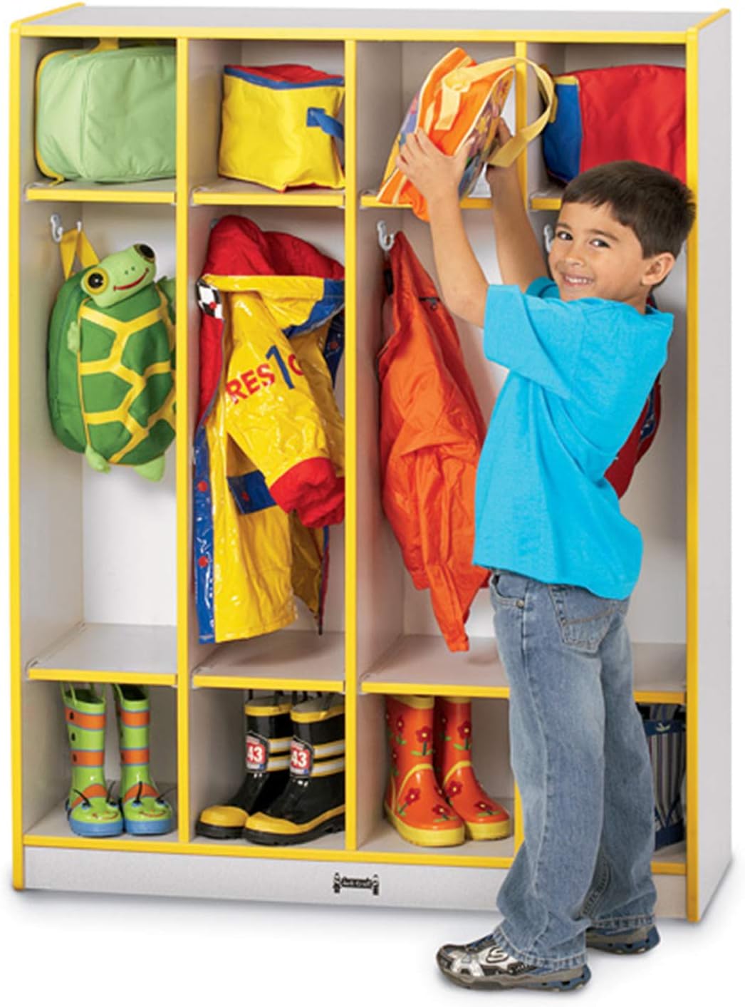 Jonti-Craft Rainbow Accents 0268JCWW003 4 Section Coat Locker, Blue