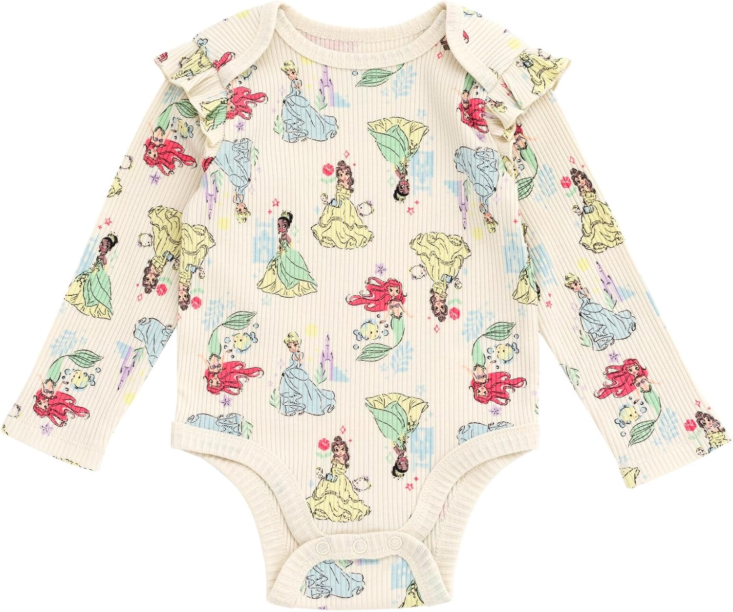 Disney Baby Girls Ribbed Bodysuit, Jogger Pants & Headband 3 Piece Outfit Set Newborn to Infant Sizes (Newborn - 24 Months) - Image 4