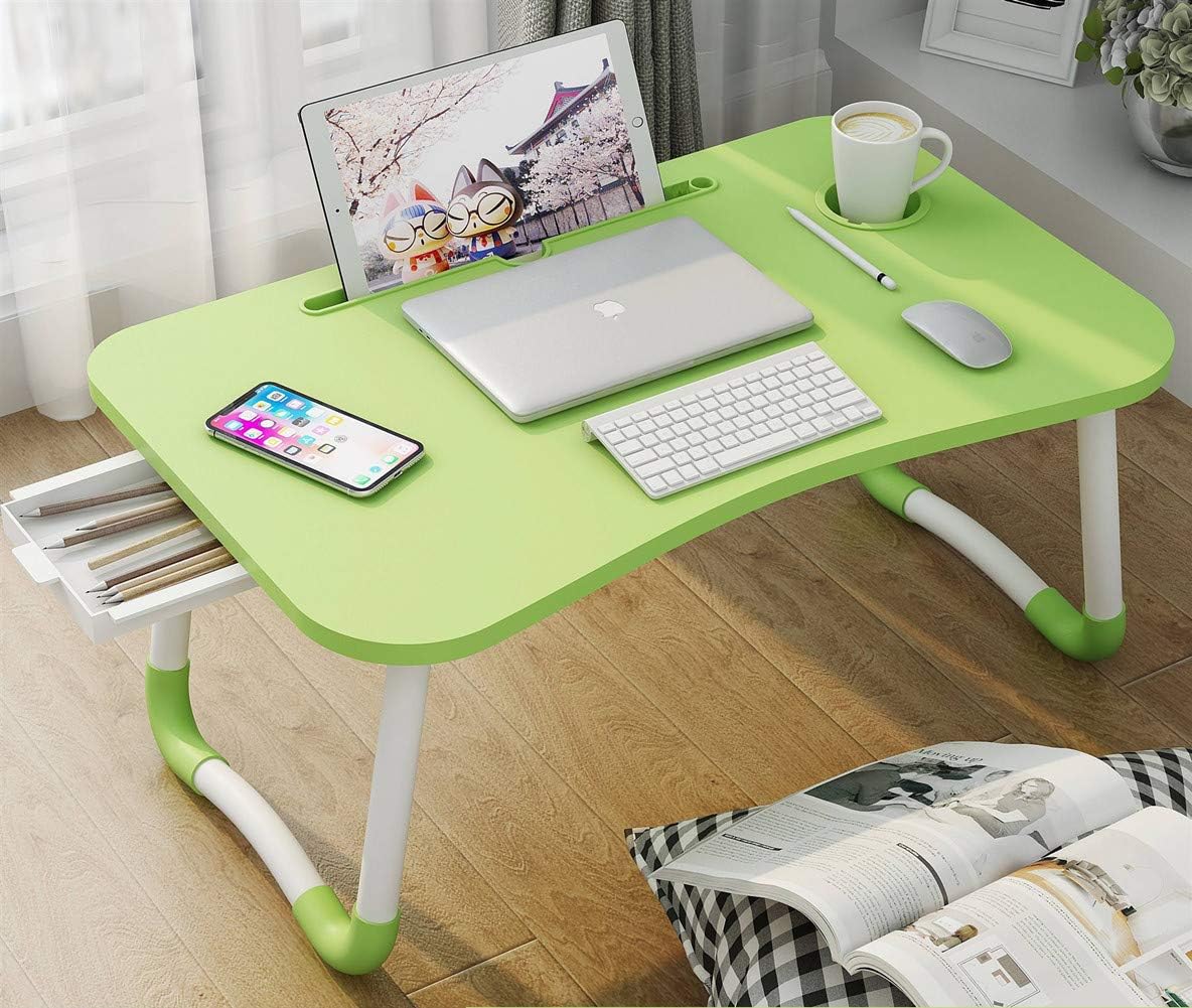 Frее Shірріng Ovеr $50 Laptop Desk for Bed, Laptop Bed Table Bed Desk with Drawer, Foldable Lap Tray Breakfast Bed Tray for Eating Reading Writing, Lap Desk Couch Table Notebook Stand Floor Desk for Bed Sofa-Green 🔥 Flаѕh Sаlе Laptop Desk for Bed, Laptop Bed Table Bed Desk with Drawer, Foldable Lap Tray Breakfast Bed Tray for Eating Reading Writing, Lap Desk Couch Table Notebook Stand Floor Desk for Bed Sofa-Green
