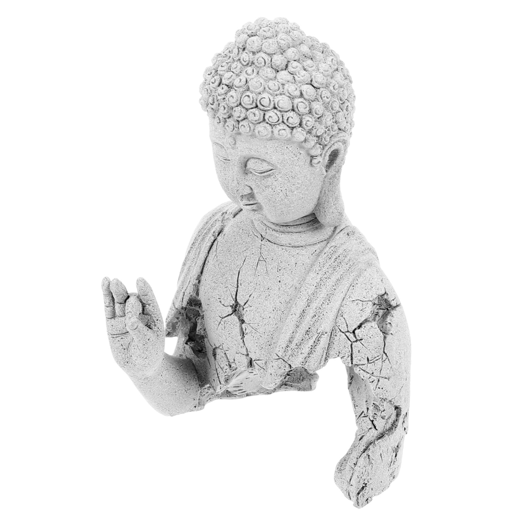 SUPVOX 2 Piezas Estatua De Buda para El Hogar Decoración De Pecera Adornos para Peceras Decoración del Acuario Decoraciones De Peceras Fuente De Agua De Mesa Polvo De Piedra Azul Grey
