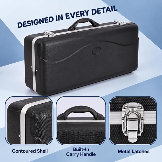 Sky Rectangular ABS Lightweight Hard Case for Alto Saxophones