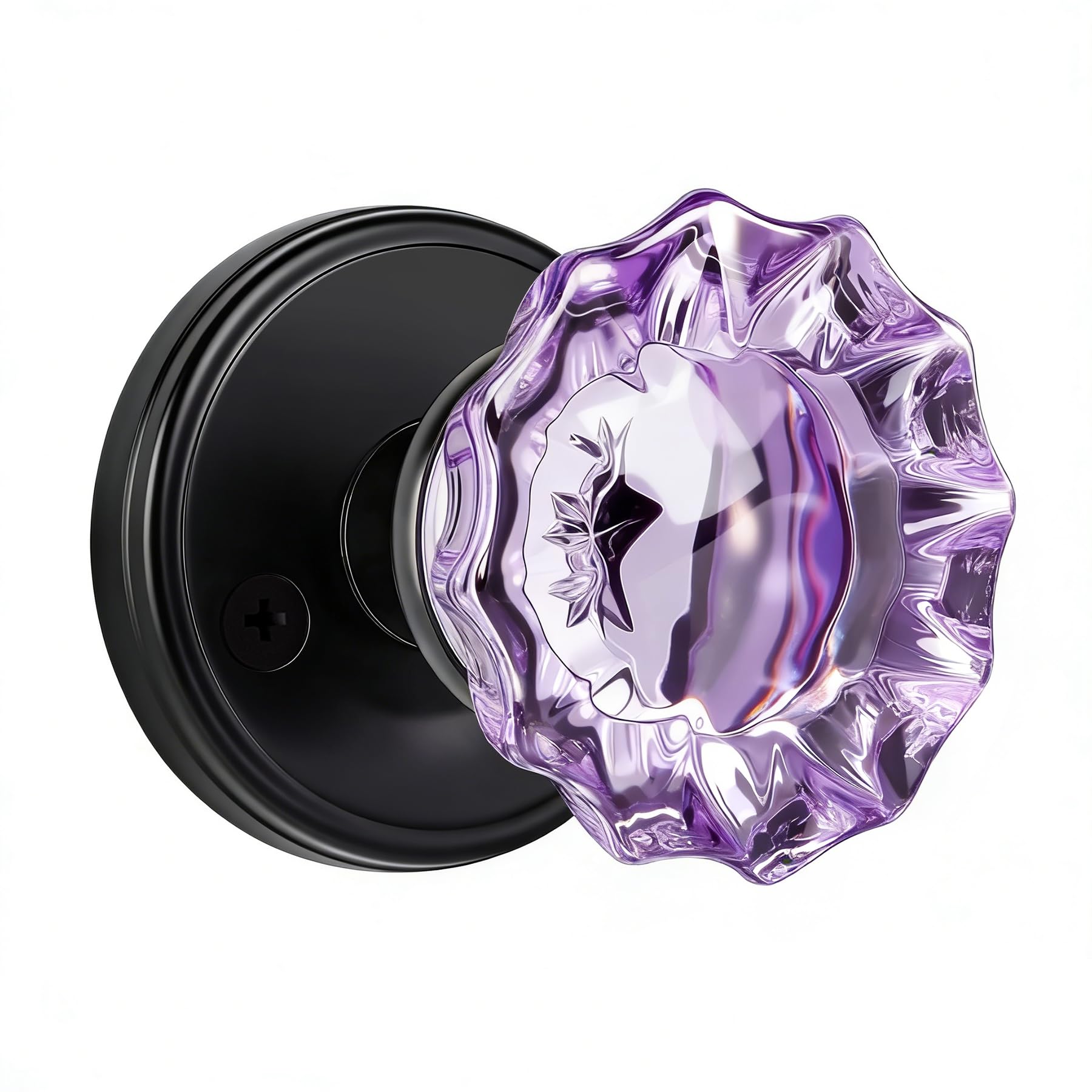 Glass Door Knobs Interior Vintage Privacy Door Knob with Lock — Amazon image 13