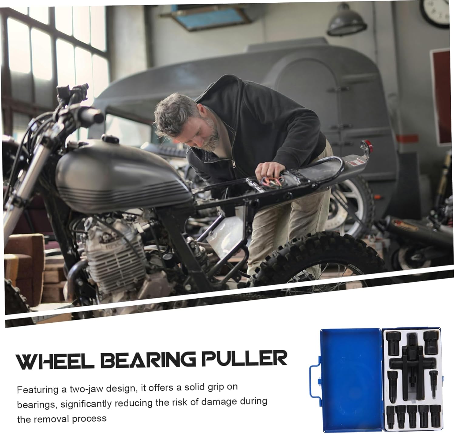 Motorcycle Bearing Removal Tool Rotor Puller Pulley Puller Bearing Gimbal Extractor De for Mechanics DIY Enthusiasts