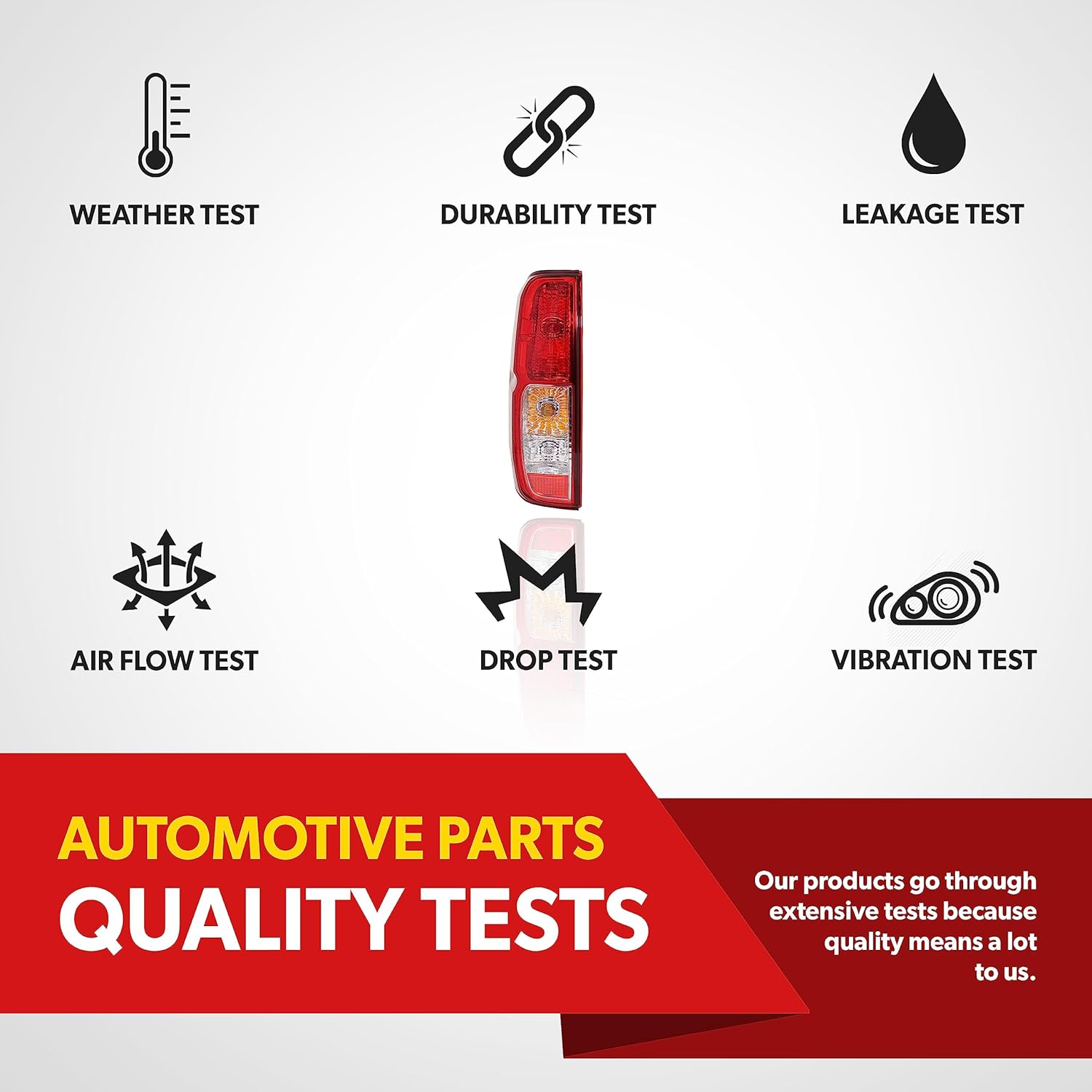 Tail Light Replacement For 2005 2006 2007 2008 2009 2010 2011 2012 2013 Nissan Frontier - Fits Driver Side of Frontier Tail Lights - Includes Lens, Housing, and Bulb