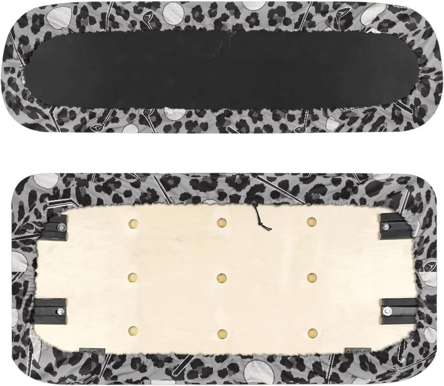 SEANATIVE Golf Cart Seat Covers 2Pcs Universal Fit Golf Cart Seat Protector Blanket Anti-Slip Elastic Golf Cart Accessories