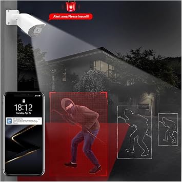 4K 8MP POE Security Camera System 8CH P2P AI Video Surveillance Kit Two Way Audio Outdoor Home IP CCTV Nvr Set(None,8CH NVR With 8 Cam)