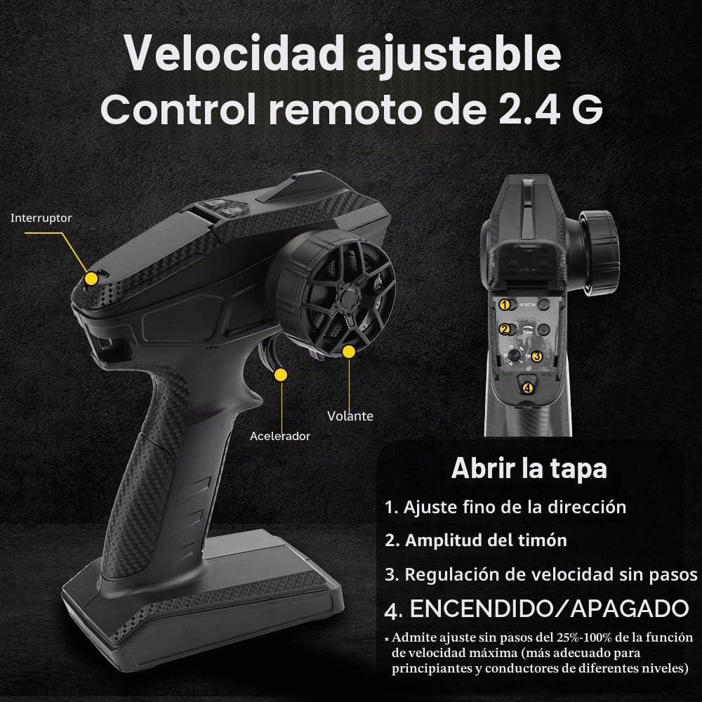 Coche teledirigido sin escobillas, 100 km/h, 1:12 resistente al agua, 2,4 GHz, todo terreno RC Buggy para adultos, 4 WD de alta velocidad Offroad RC Monster Truck, 3 pilas (verde)