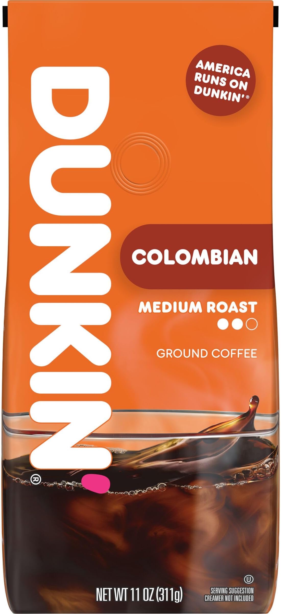 Dunkin' Donuts Ground Coffee, Colombian 11oz