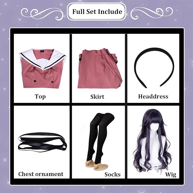Foto 2 de 7 de bbganlian Anime The Fragrant Flower Blooms with Dignity Disfraz de cosplay Waguri Kaoruko Uniforme Conjunto…