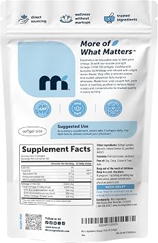 Micro Ingredients Omega 3 Fish Oil Supplements 3,000mg Per Serving, 240 Softgels | Lemon Flavored Burpless | EPA 540mg + DHA 360mg | Deep Sea Fish