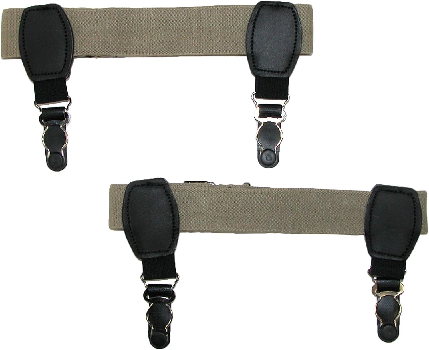 CTM Elastic 1 Inch Double Clip Sock Garters