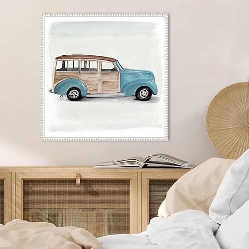 Miniatura 6 de Amanti Art Framed Canvas Wall Art 22x22 Classic Autos IV by Jennifer Paxton Parker, Framed Wall Art Canvas, Transportation Artwork, Traditional