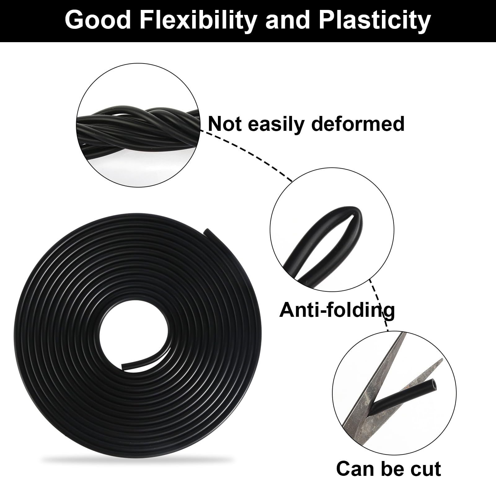 Tubo In Silicone Nero 5mm X 3m - Resistente Ad Alte Temperature Per Applicazioni Automotive E Industriali - Foto 5