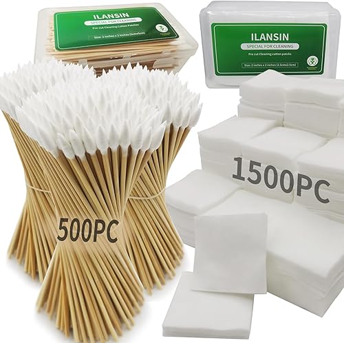 Miniatura 13 de 1700 suministros de limpieza de armas—1500 parches de limpieza de armas + 200 hisopos de limpieza de armas, trapos de limpieza de armas libres