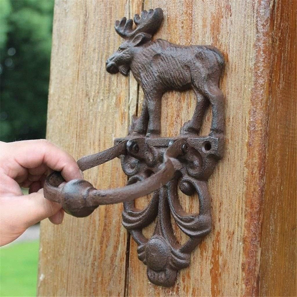 Retro Vintage Cast Iron Door Knocker Knob Raw Iron Sliding Door Knocker Rustic Cottage Door Knocker Knob Courtyard Manor 1226