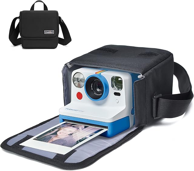 Cwatcun Polaroid Camera Bag for Polaroid Box Camera,Camera Case Compatible with Polaroid Originals OneStep+, Onestep 2, Now I-Type Instant, Polaroid 600 Film Cameras