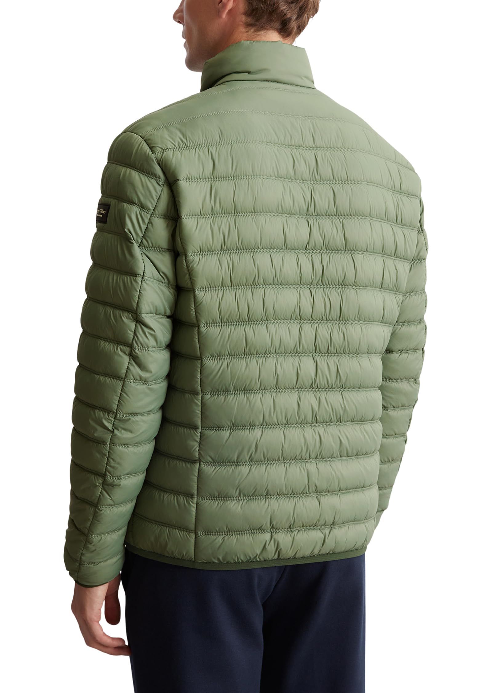 Marc O'Polo Herren Steppjacke mit Stehkragen leicht, Grün (Victorian Mist), S – Ansicht 4