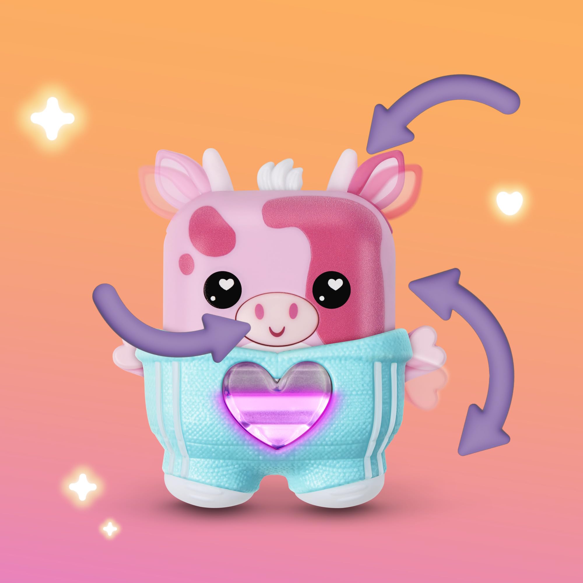 Hasbro Nano-mals Mootilda the Pink Cow Electronic Fidget Pet, 6.9 cm x 2.7 in - Image 3