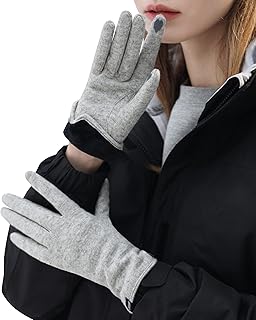 Winter Wool Knit Gloves Women Warm Touchscreen Gloves Texting Finger Tips with Thermal Soft Fleece Lining