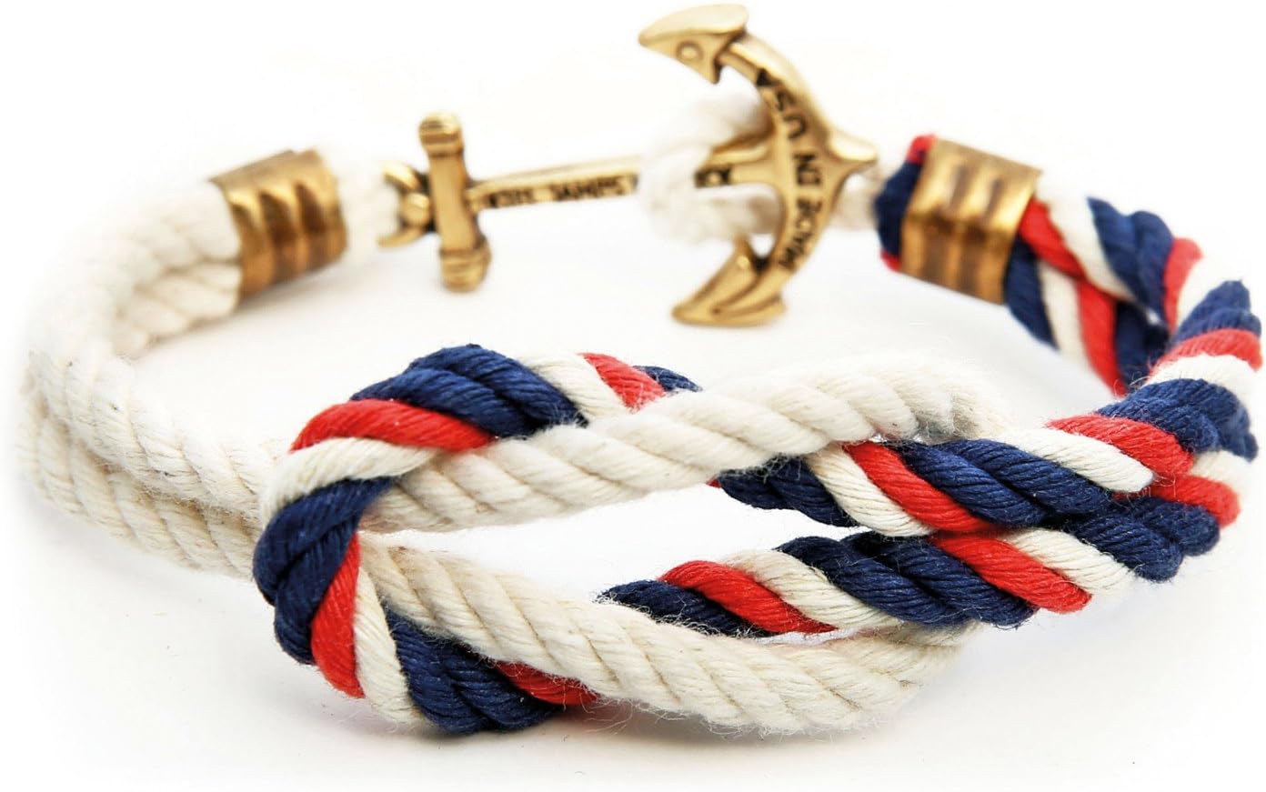 Kiel James Patrick American Classic Anchor Bracelet Navy-Red-White, Größe:S - 17.78 cm