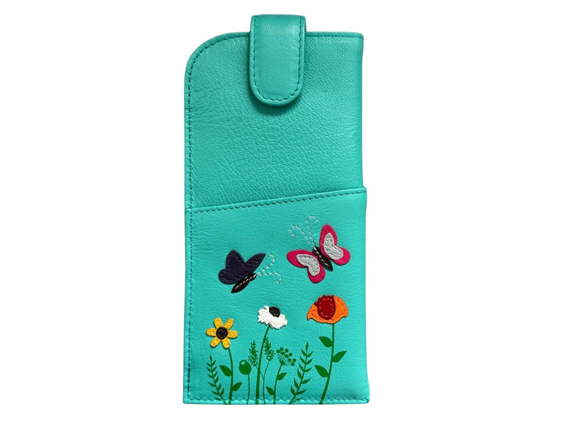 Mala Leather Leather Snaptop Wide Fitting Glasses Sunglasses Case (Orange)