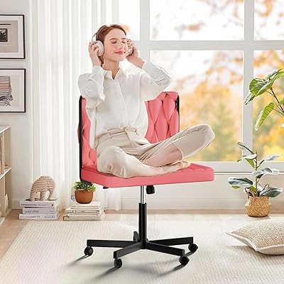 デスクチェア【11月新登場！あぐら& 幅広い座面＆人間工学デザイン】オフィスチェア 疲れない椅子 ソファチェア 肘掛けなし パソコンチェア ワークチェア X字編 …