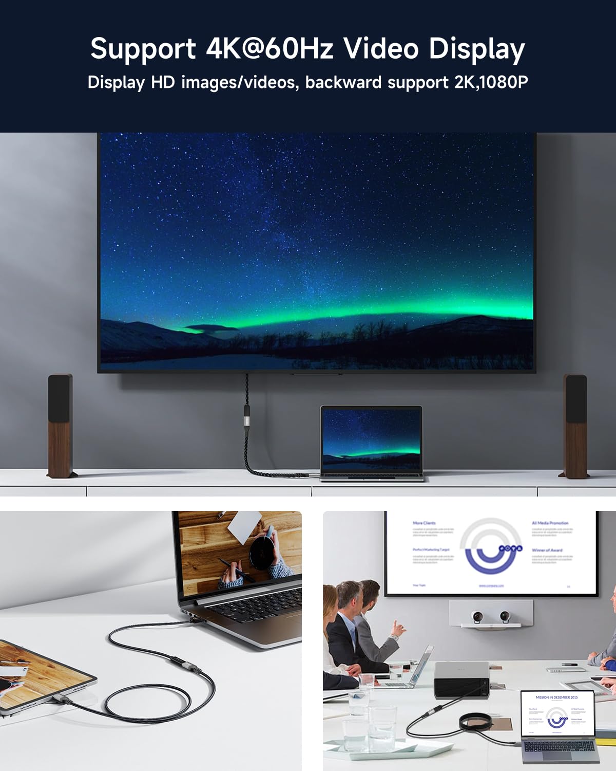 [2Pezzi 6m] Prolunga USB C 6m 100W 20Gbps USB 3.2 Gen2X2, Cavo Tipo C Maschio a Femmina Supporta 4K@60Hz Video, Extender USB C Compatibile Thunderbolt 4/3
