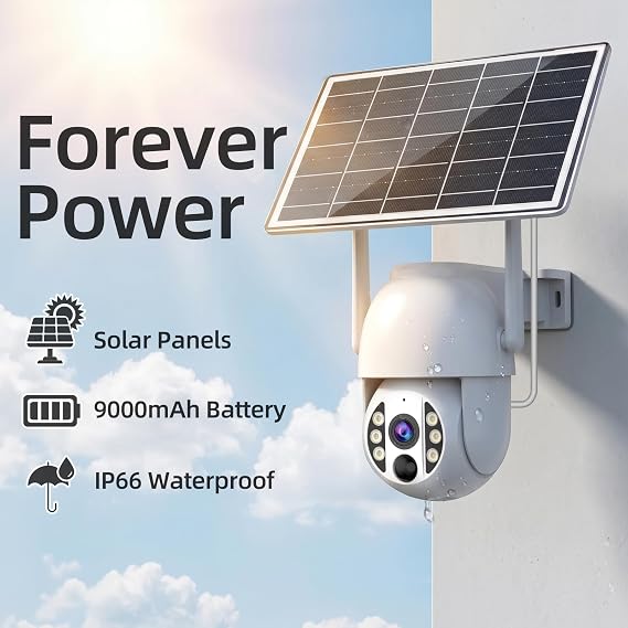 JOOAN 2K Solar 4G LTE Security Camera for Remote Areas, No WiFi, No Power