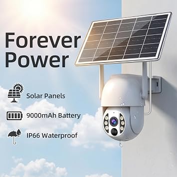 JOOAN 2K Solar 4G LTE Security Camera for Remote Areas, No WiFi, No Power