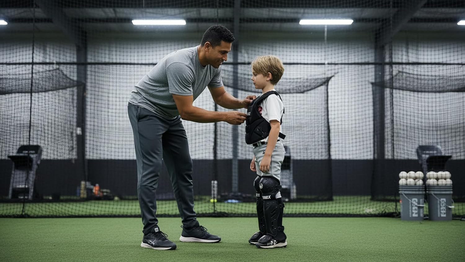 PHINIX 12" Catcher Chest Protector and Leg Guards, Recommended for Ages 6-9