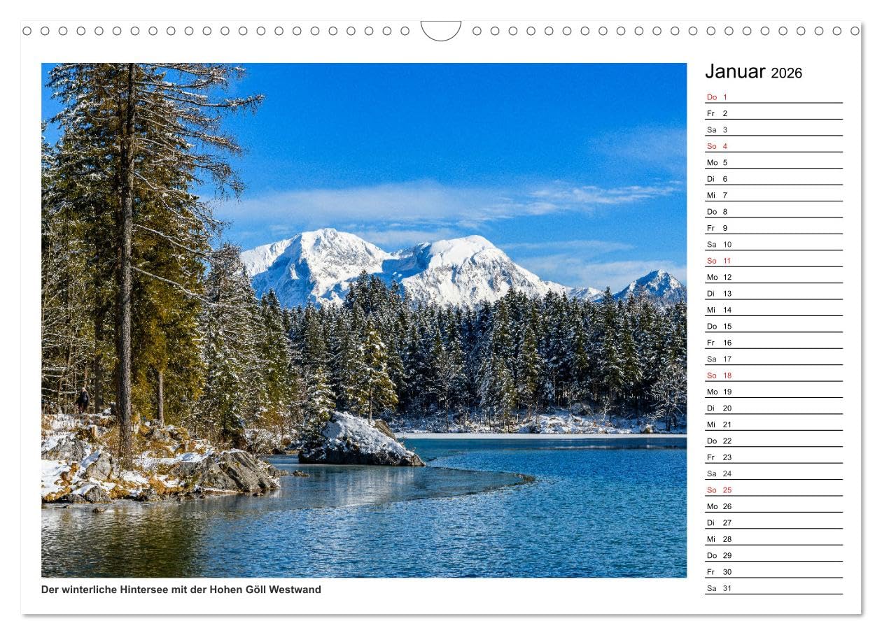 Servus im Bergsteigerdorf Ramsau (Wandkalender 2026 DIN A3 quer), CALVENDO Monatskalender: Imposante Berglandschaften und traumhafte Wanderwege mit ... für Naturfreunde, Wanderer und Alpinisten.