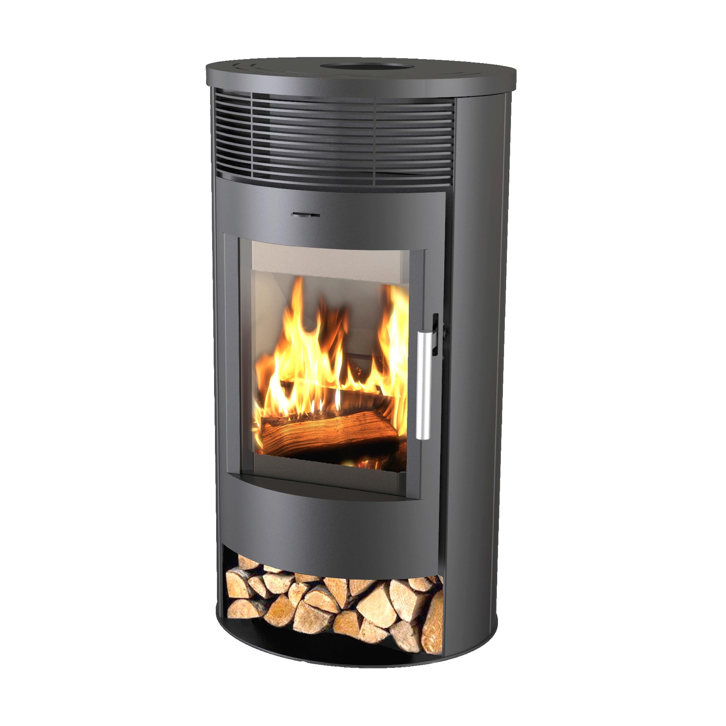 EIDER BIOMASA Poêle à bois 7,79 kW Compact 102 x 49 x 56 cm Design japonais Classe A